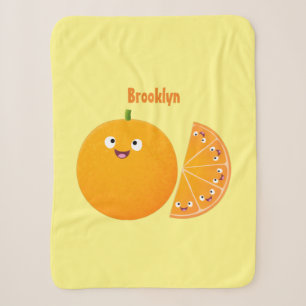 Niedlicher Orangenfrucht-Cartoon Sherpadecke