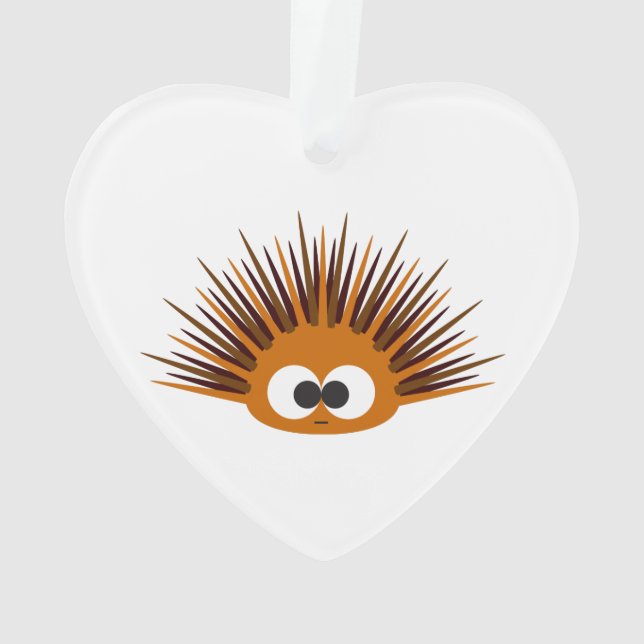 Niedlicher Orangensee Urchin Ornament (Rückseite)