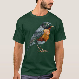 Niedlicher Orangenvogel T-Shirt