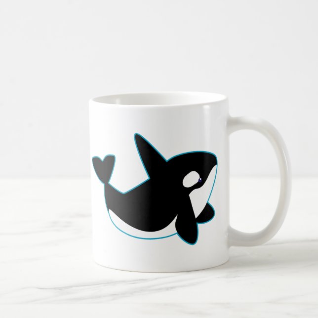Niedlicher Orca (Mörder-Wal) Kaffeetasse (Rechts)