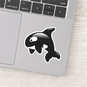 Niedlicher Orca Whale Aufkleber