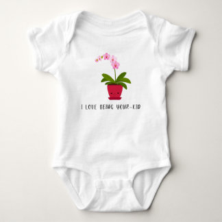 Niedlicher Orchid-Cartoon Babyanzug Baby Strampler