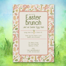 Niedlicher Osterbrunch & Eierjagd Einladung