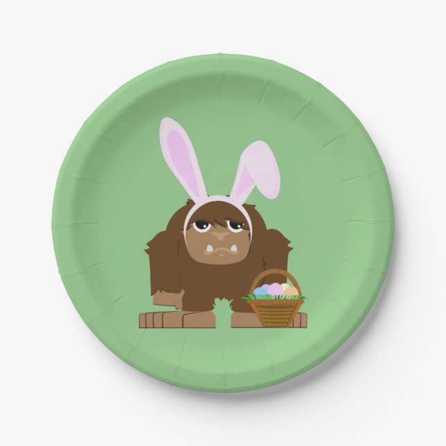 Niedlicher Osterfuß Pappteller (Vorderseite)