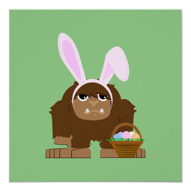 Niedlicher Osterfuß Poster (Vorderseite)