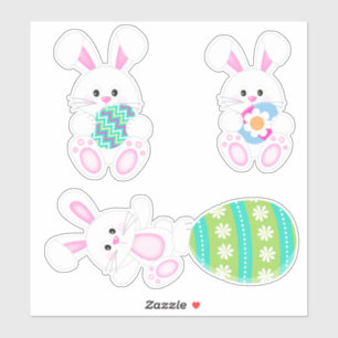 Niedlicher Osterhase Aufkleber