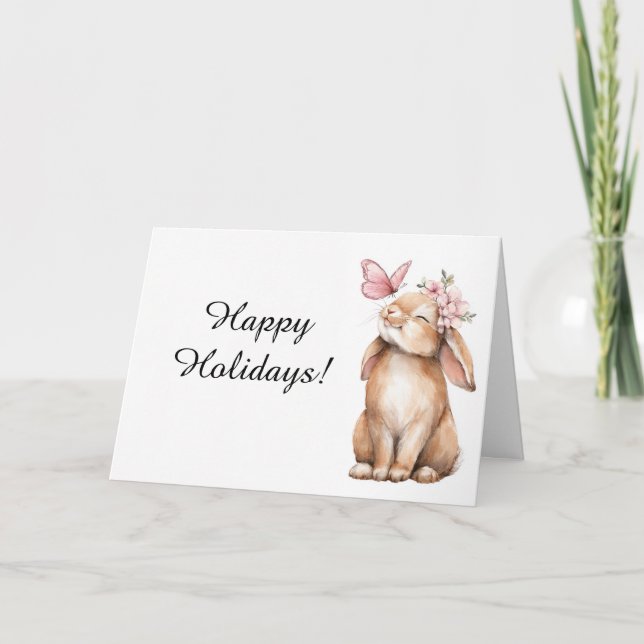 Niedlicher Osterhase  Dankeskarte (Vorderseite)
