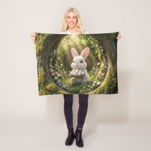 Niedlicher Osterhase Fleecedecke