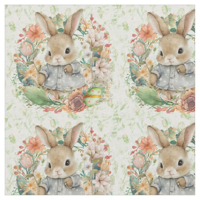 Niedlicher Osterhase in Jacket Stoff (Nahaufnahme)