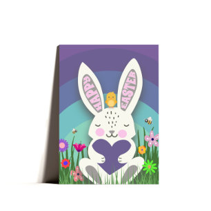 Niedlicher Osterhase Osterkarte Feiertagskarte