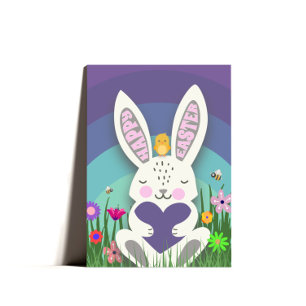 Niedlicher Osterhase Osterkarte Feiertagskarte