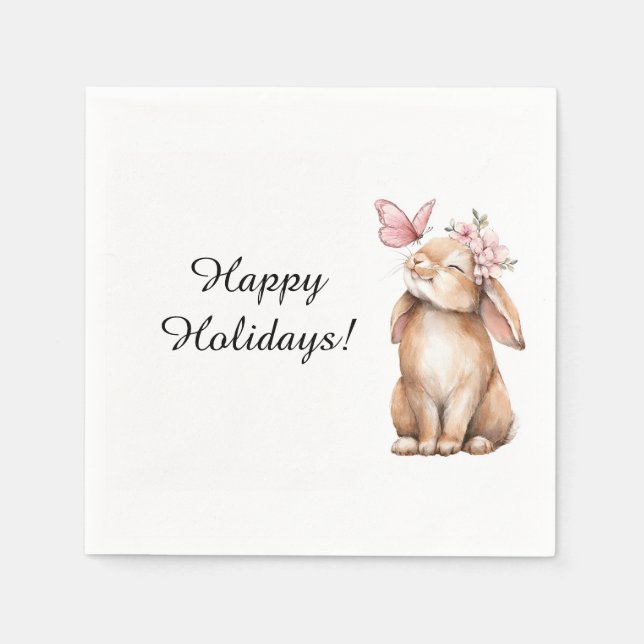 Niedlicher Osterhase  Serviette (Vorderseite)