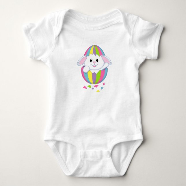 NIEDLICHER OSTERHASE SUIT/BABY BABY STRAMPLER (Vorderseite)