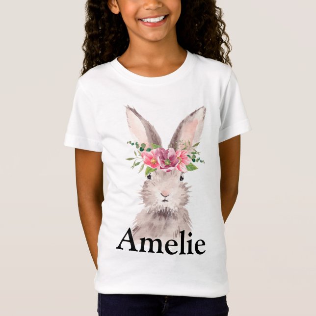 Niedlicher Osterhase T-Shirt (Vorderseite)