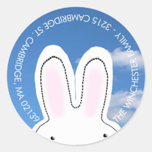 Niedlicher Osterhasen-Schwarzloch-Treffpunkt Runder Aufkleber