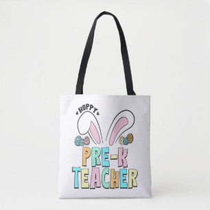 Niedlicher Osterhoppe Pre-K-Lehrer Bunny Ears Tasche