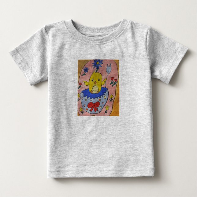 Niedlicher Osterkichtenbabuss T - Shirt (Vorderseite)