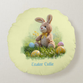 Niedlicher Ostersonnenhase Rundes Kissen