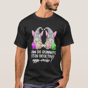 Niedlicher Ostertrainingspuffer für Gymnastikfraue T-Shirt