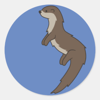 Niedlicher Otter-Aufkleber Runder Aufkleber