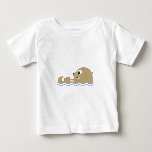 niedlicher Otter Baby T-shirt (Vorderseite)