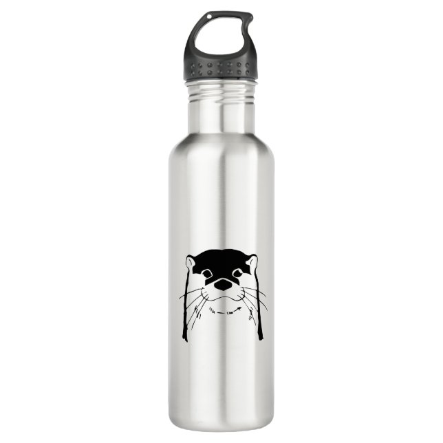 Niedlicher Otter Edelstahlflasche (Vorderseite)