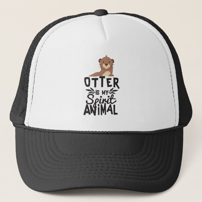 Niedlicher Otter ist mein Geist-tierisches Truckerkappe (Vorderseite)