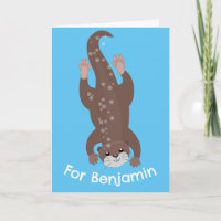 Niedlicher Otter personalisierter Cartoon Geburtst