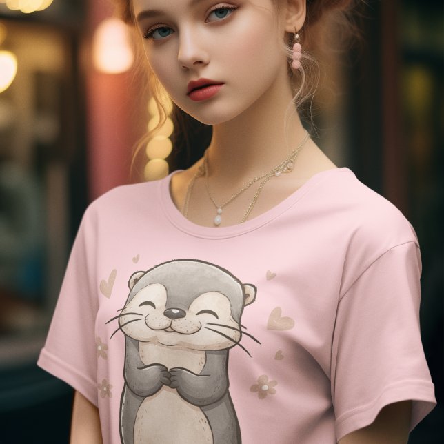 niedlicher Otter T-Shirt (Von Creator hochgeladen)