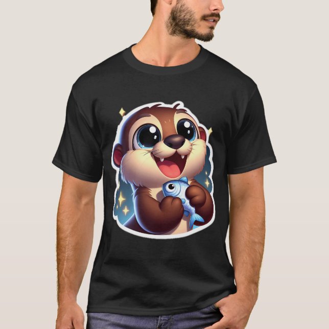 Niedlicher Otter T-Shirt (Vorderseite)
