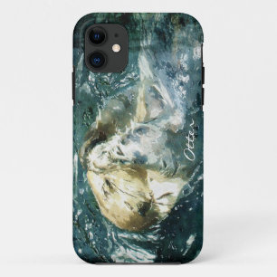 Niedlicher Otter Wildlife Art Tierzelle iPhone 11 Hülle