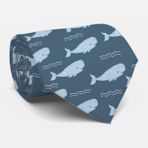 Niedlicher Ozean Kreaturen Sea Life Neck Tie