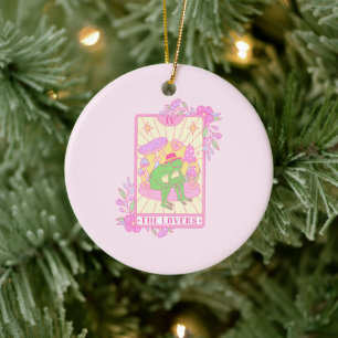 Niedlicher Paarfrosch - Die Liebenden Keramik Ornament