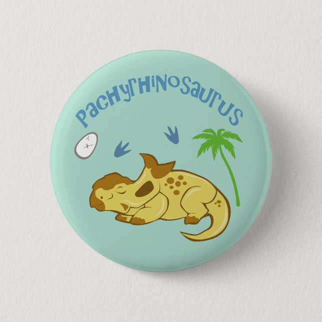 Niedlicher Pachyrhinosaurus Button (Vorderseite)