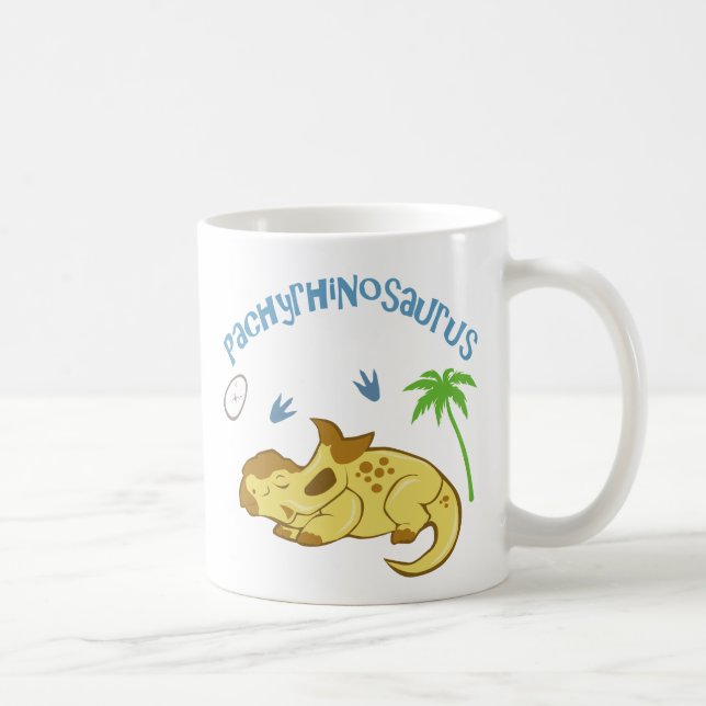 Niedlicher Pachyrhinosaurus Kaffeetasse (Rechts)