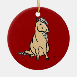 Niedlicher Palomino-Park Keramikornament