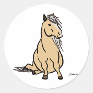 Niedlicher Palomino-Park Runder Aufkleber