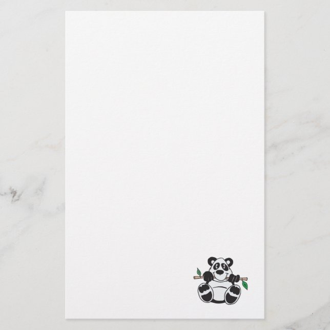 niedlicher Panda am Ast Briefpapier (Vorderseite)