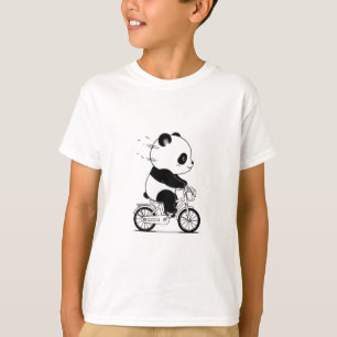 Niedlicher Panda auf dem Fahrrad T-Shirt