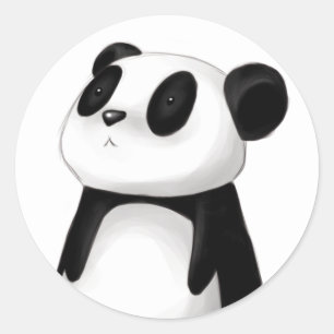 Niedlicher Panda-Aufkleber Runder Aufkleber