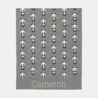 Niedlicher Panda Bamboo Muster Grau Individuelle N