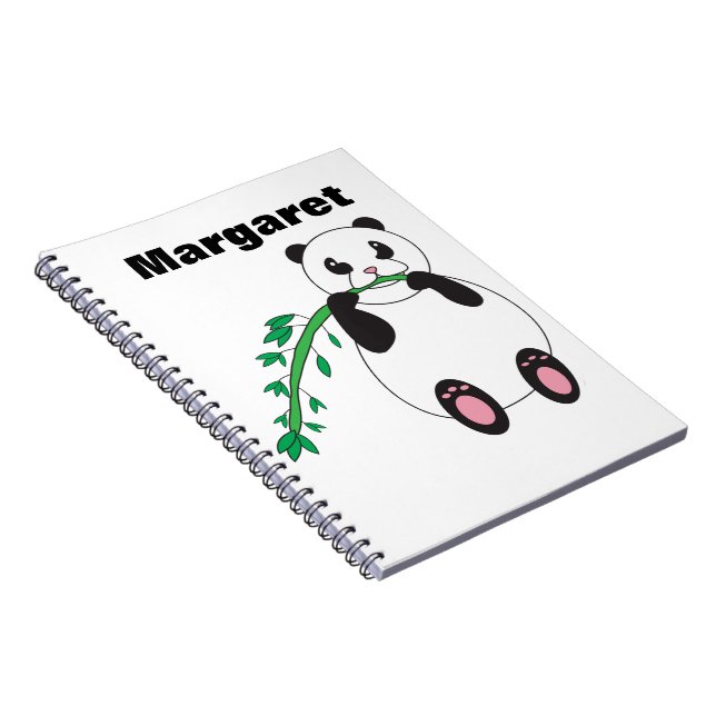 Niedlicher Panda Bär essen Bamboo Persönlich Notizblock (Rechte Seite)