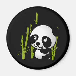 Niedlicher Panda-Bär in einem Bambushain. Magnet