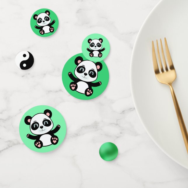 Niedlicher Panda-Bär Konfetti (Gruppe)