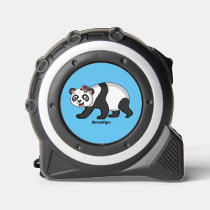 Niedlicher Panda-Bär mit Blume Cartoon Maßband