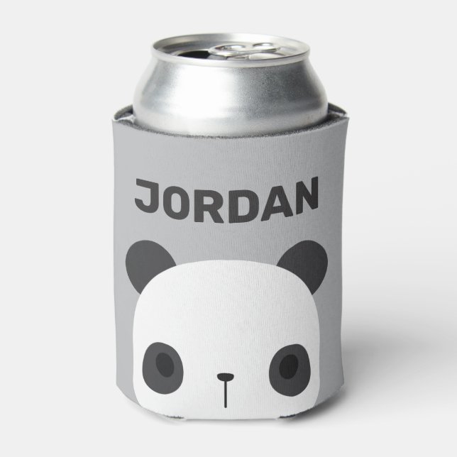 Niedlicher Panda-Bär mit Personalisiertem Namen Dosenkühler (Kanne Vorderseite)