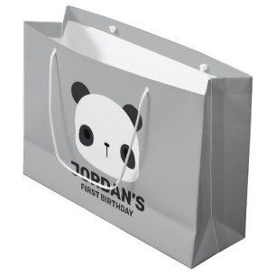 Niedlicher Panda-Bär mit Personalisiertem Namen Große Geschenktüte