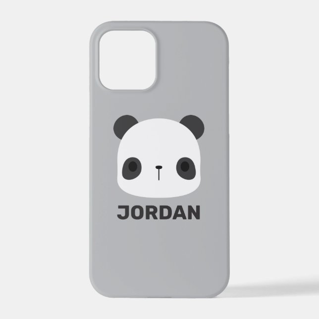 Niedlicher Panda-Bär mit Personalisiertem Namen iPhone 12 Pro Hülle (Rückseite)