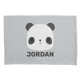 Niedlicher Panda-Bär mit Personalisiertem Namen Kissenbezug