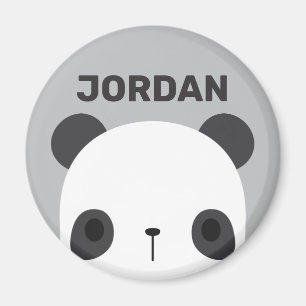Niedlicher Panda-Bär mit Personalisiertem Namen Magnet